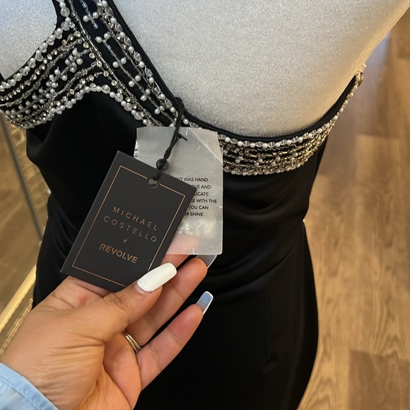 Michael Costello x REVOLVE Yasmin Mini Dress in Black - Picture 11 of 11